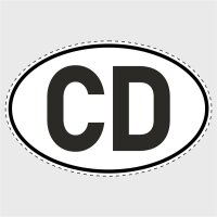 Aufkleber CD | Diplomatenkennzeichen für...