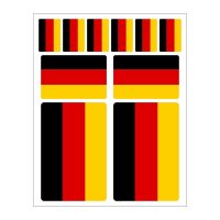 10 Stück Flaggen Aufkleber Deutschland