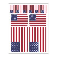 10 Stück Flaggen Aufkleber USA Set | Sticker United...