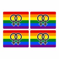 Generisch 4X Aufkleber Regenbogen Gay Pride Rainbow...