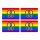 Generisch 4X Aufkleber Regenbogen Gay Pride Rainbow lesbisch Flag Flagge Sticker