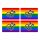Generisch 4X Aufkleber Regenbogen Gay Pride Rainbow Schwul homosexuell Flag Flagge Sticker