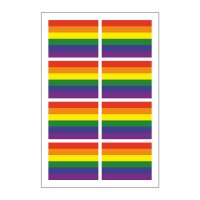 8 Stück Aufkleber Regenbogen Set | Sticker Gay Homosexuel Schwul Lesbisch BI Autoaufkleber