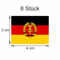 10 Stück Flaggen Aufkleber Deutschland Bundesadler Set