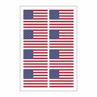 8 Stück Aufkleber Amerika Flaggen Set | Sticker USA Autoaufkleber