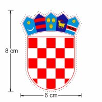 Generisch Flaggen Aufkleber Kroatien Wappen Hrvatska | Sticker Croatia Autoaufkleber