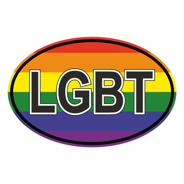 Generisch Aufkleber Länderkennzeichen Regenbogen, LGBT