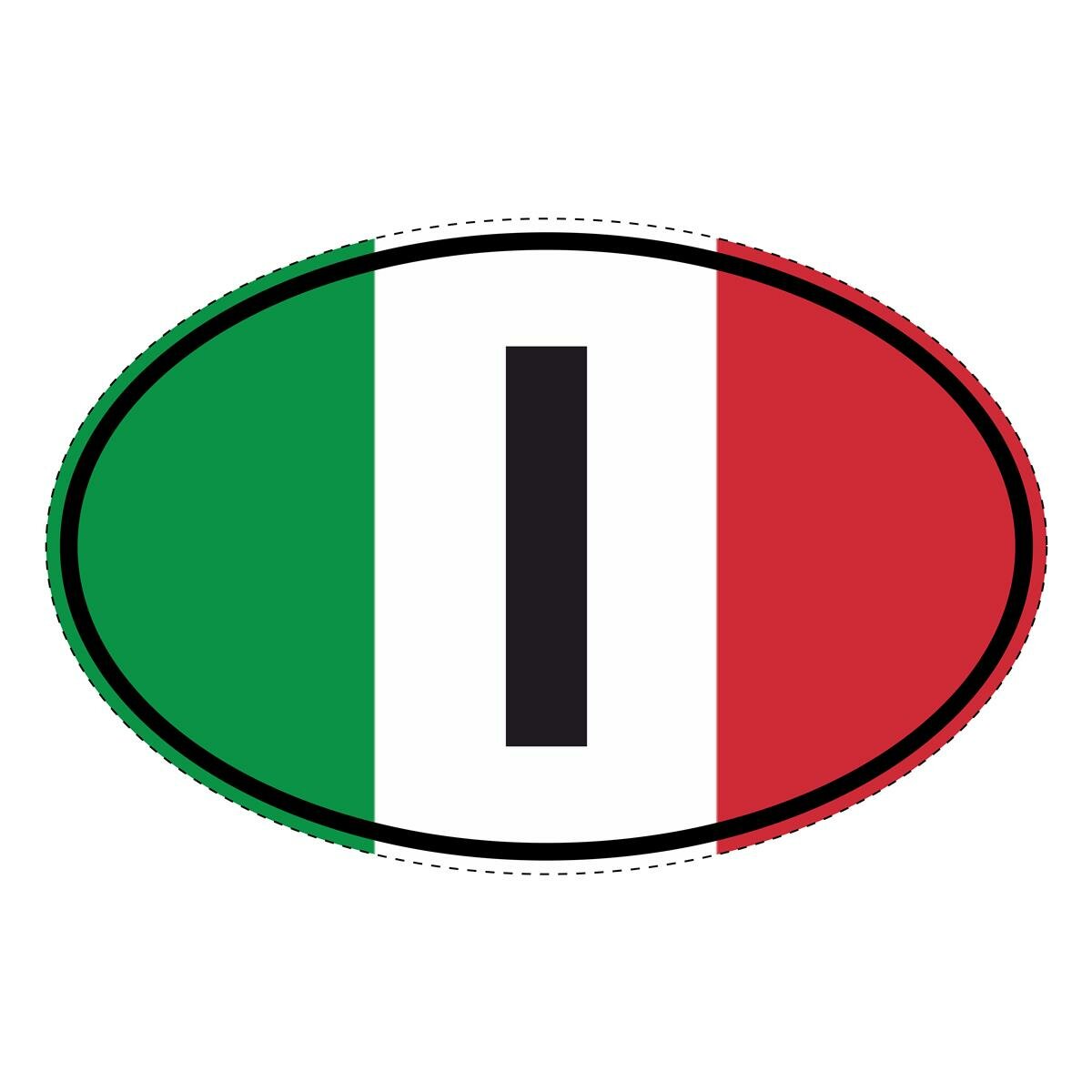 Generisch Aufkleber Länderkennzeichen Italien, Sticker