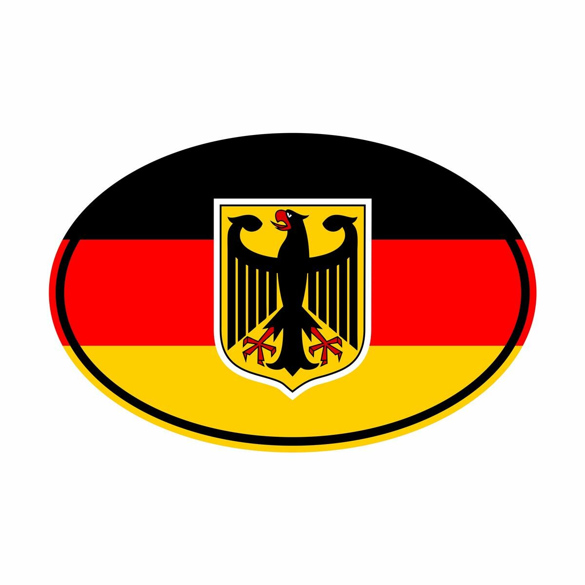 Aufkleber Länderkennzeichen Deutschland Bundesadler, Sticker