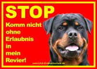 Warnschild - Rottweiler - Aufkleber