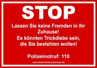 Warnschild - Stop Keine Fremden 003