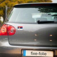 10 Stück Flaggen Aufkleber Serbien Set | Sticker Serbia Republik Autoaufkleber