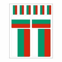 10 Stück Flaggen Aufkleber Bulgarien Set | Sticker Bulgaria Republik Autoaufkleber