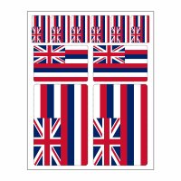 10 Stück Flaggen Aufkleber Hawaii Set | Sticker...