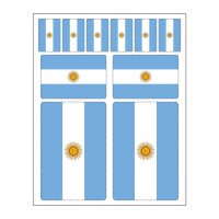 10 Stück Flaggen Aufkleber Argentinien Set | Sticker...