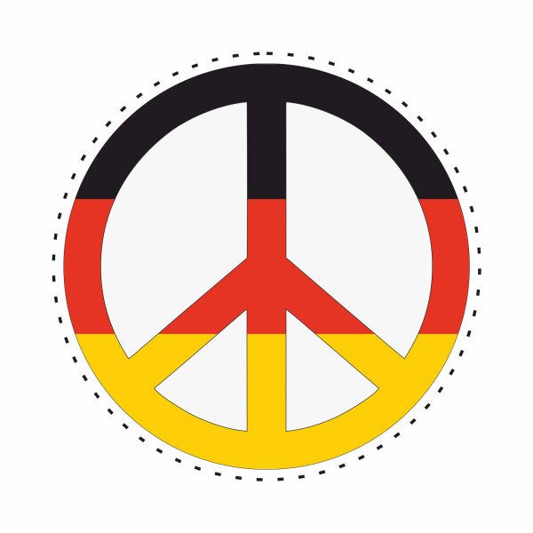 Peace Deutschland 8cm Rund