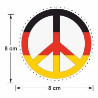 Peace Deutschland 8cm Rund