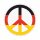 Peace Deutschland 8cm Rund