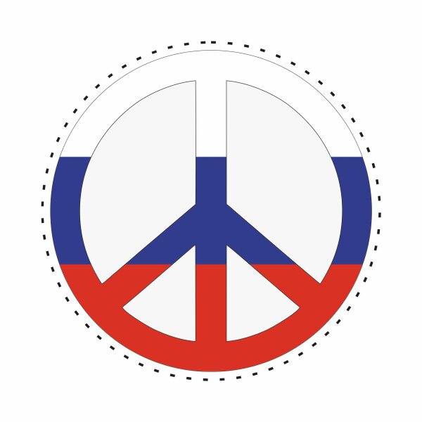 Peace Russland 8cm Rund