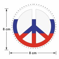 Peace Russland 8cm Rund