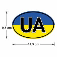 Länderkennzeichen Ukraine - Aufkleber