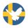 Flaggen Aufkleber Schweden Peace Frieden Sweden Taube Friedenstaube 8cm | Sticker Autoaufkleber