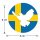 Flaggen Aufkleber Schweden Peace Frieden Sweden Taube Friedenstaube 8cm | Sticker Autoaufkleber