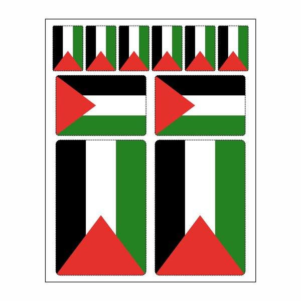 10 Stück Flaggen Aufkleber Palästina Set | Sticker Autoaufkleber Palestine