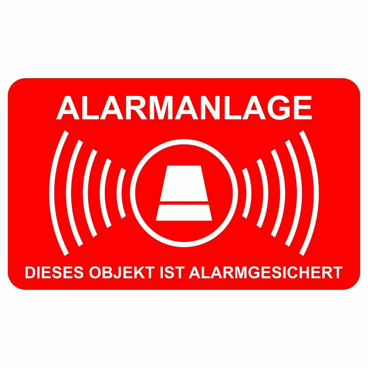 3 x Alarm Aufkleber Alarmgesichert Alarmaufkleber Videoüberwacht Alarmanlage 